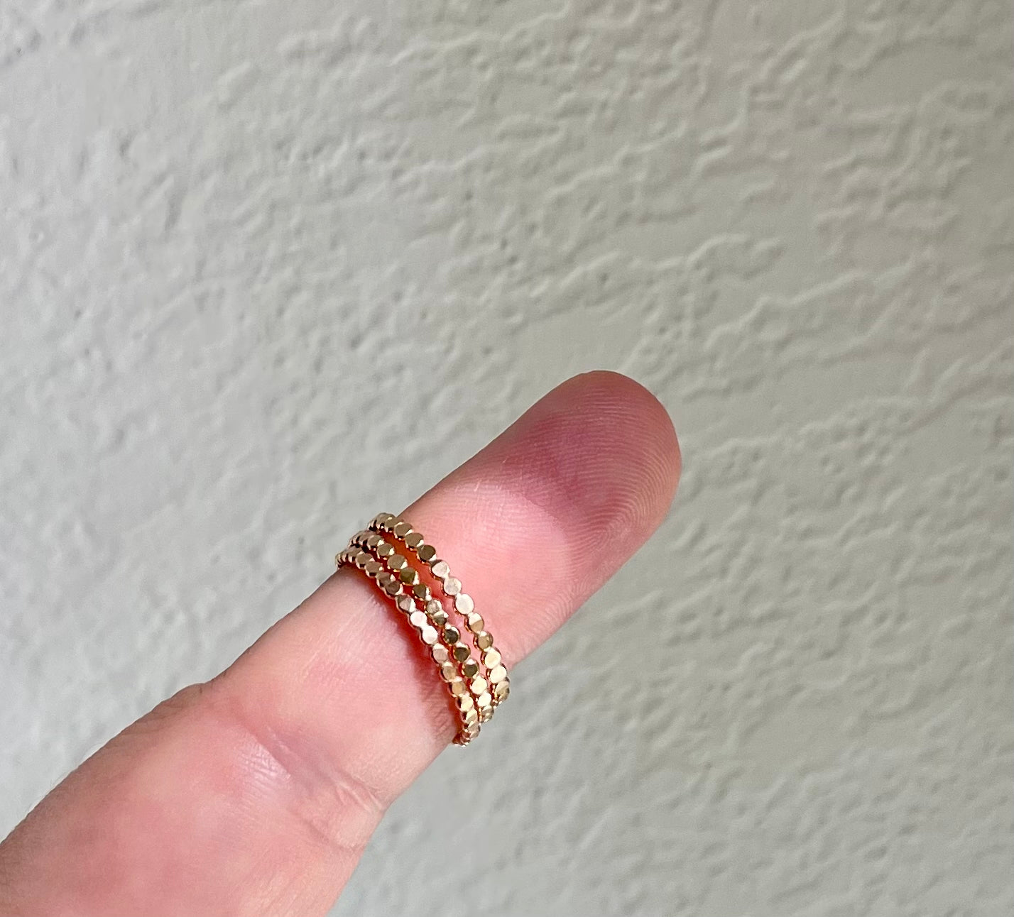 Textured gold filled ring